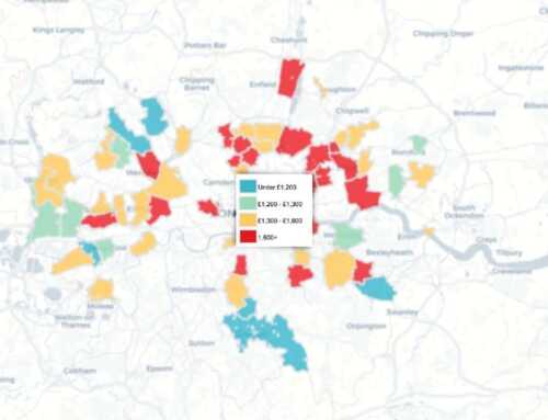 Mapa de Londres con precios de alquileres